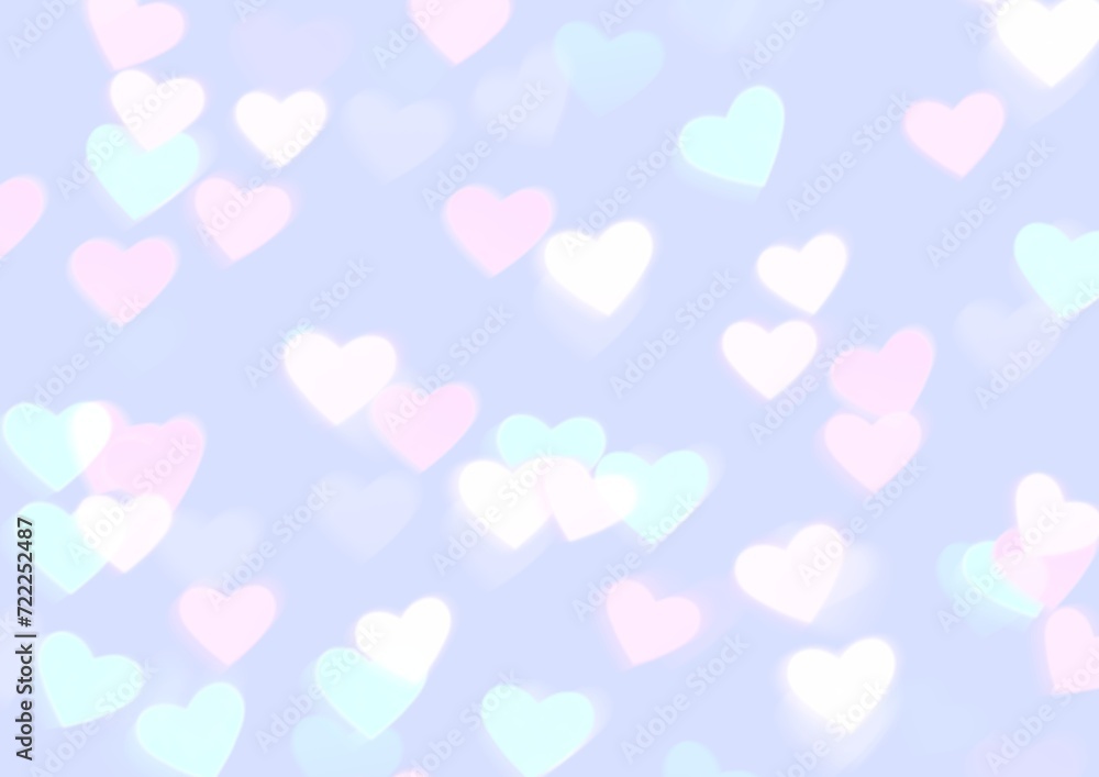 delicate romantic background with hearts