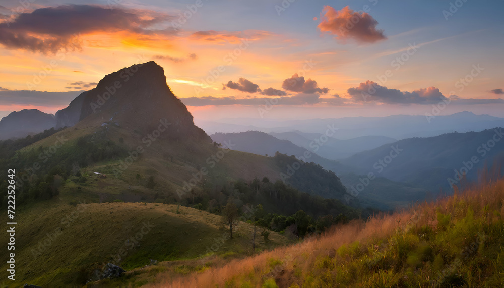 Fototapeta premium sunrise in the mountains