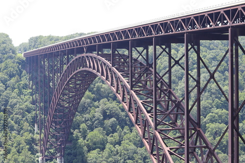 Landscape in the mountains near the New River Gorge National Park and Preserve bridge. Victor, West Virginia.