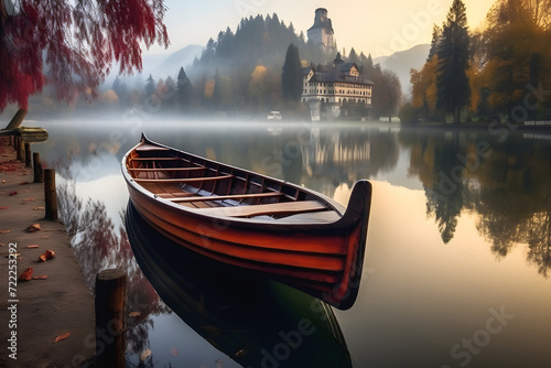 Wooden boats on the shore o...