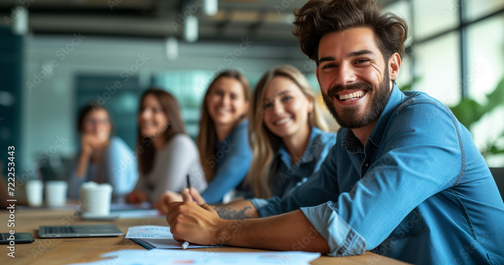 Group of happy colleagues together in the office, happy cooperation with clients, business cooperation, work meeting, brainstorming,young team Group of happy colleagues together in the office, happy cooperation with clients, business cooperation, work meeting, brainstorming,young team