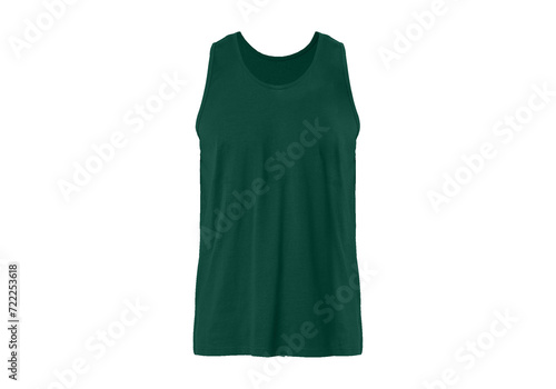 Men's Regular-Fit  T-shirt, Undershirts, Athletes Tank Shirt Front Forest Green