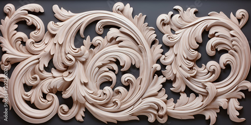 Chisel carving intricate details on marble created, Wood carving patterns sketched on paper created, photo