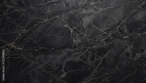 Black marble stone texture background, abstract nature wallpaper