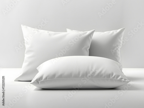 3 pillows isolated on white background