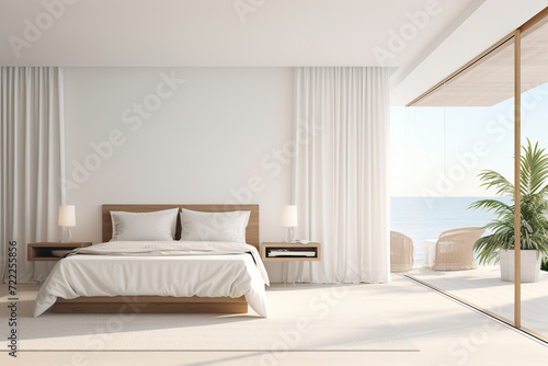 modern bed room.  © Shades3d
