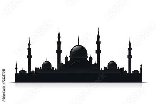 mosque silhouette illustration, 