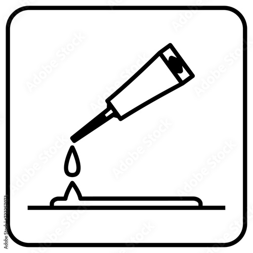 Thinner glue and tar vector icon