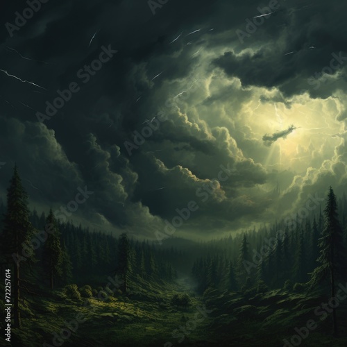 Stormy Sky Over Forest © Vladyslav  Andrukhiv