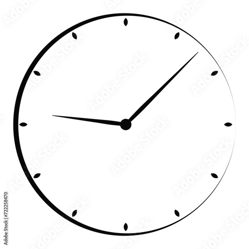 Wall clock icon in the office, clock face sign in the wall room, Simple illustration of wall clock vector icon for web