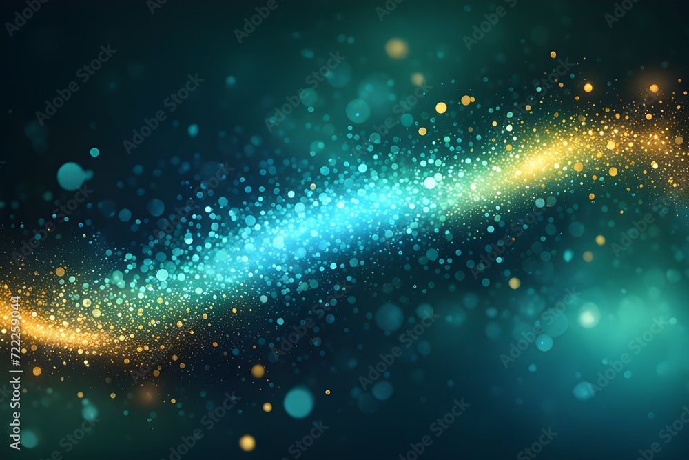 Obraz premium Aquamarine glow particle