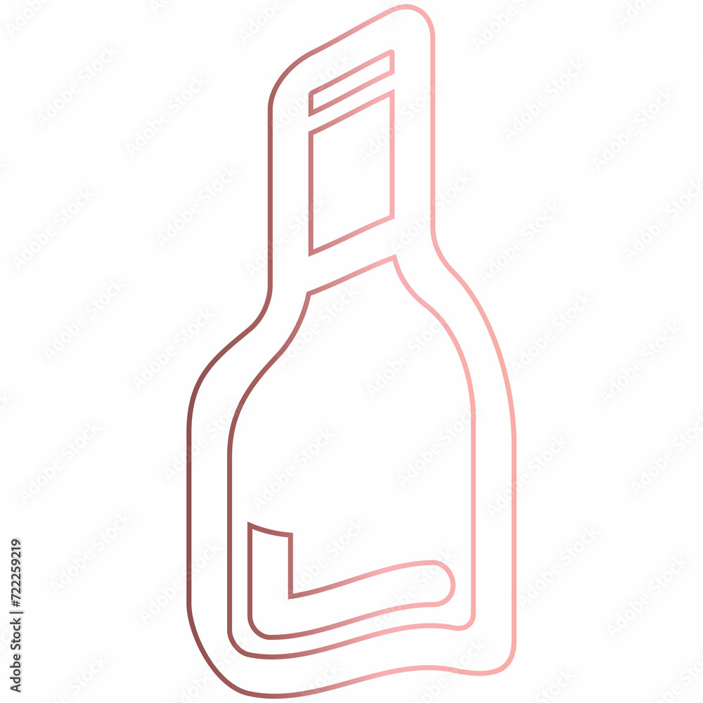 Drink bottle gradient design drawing. Drink bottle gradient design drawing.