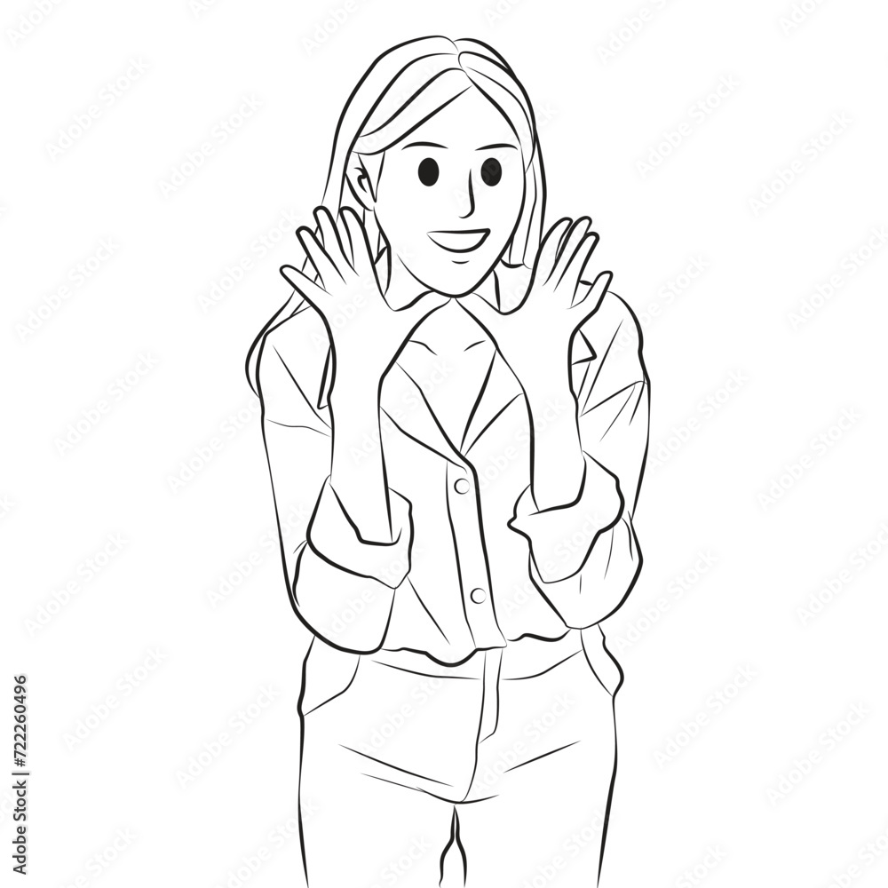 woman happy shouting pose cartoon illustration woman happy shouting pose cartoon illustration