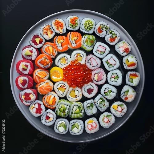 colorful sushi rolls