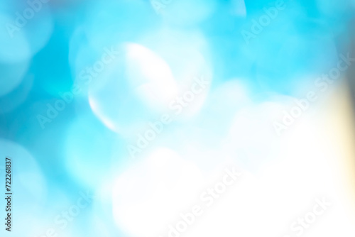 Abstract circular colorful bokeh light on white background