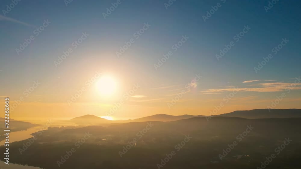 Stunning sunset over the mountains Stunning sunset over the mountains