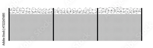Prison Wired Metal Fence with Barbed Wire. Fences and borders concept vector art photo