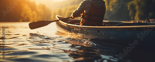 Golden Hour Canoeing: A Serene Journey Through Water and Light