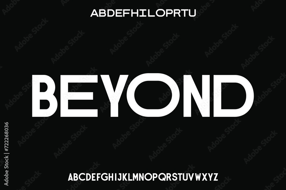 Display alphabet font vector design suitable for headline, logo, album