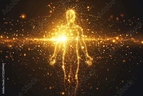 Meridians: Channels through which energy is believed to flow, connecting various parts of the body photo