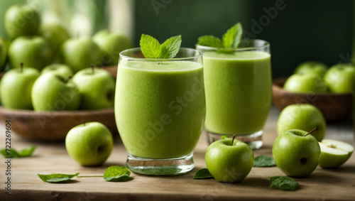 green Apple with Juice