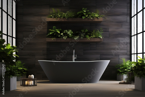 modern bathroom interior.