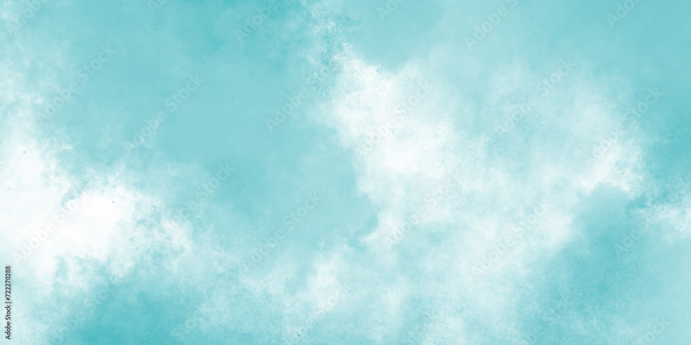 Cirrus Clouds in a Blue Sky blue sky with cloud closeup background. Abstract blue sky Watercolor background, Illustration, texture for design. hand painted abstract art blue watercolor background