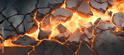 fire stone wall hole crust, rock, flame, burn 46