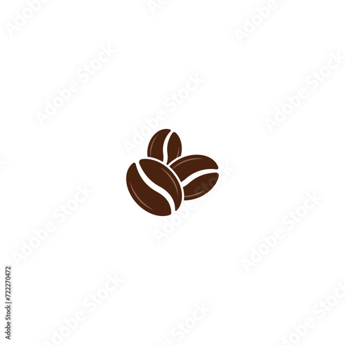 Three coffee beans logo vector graphics
