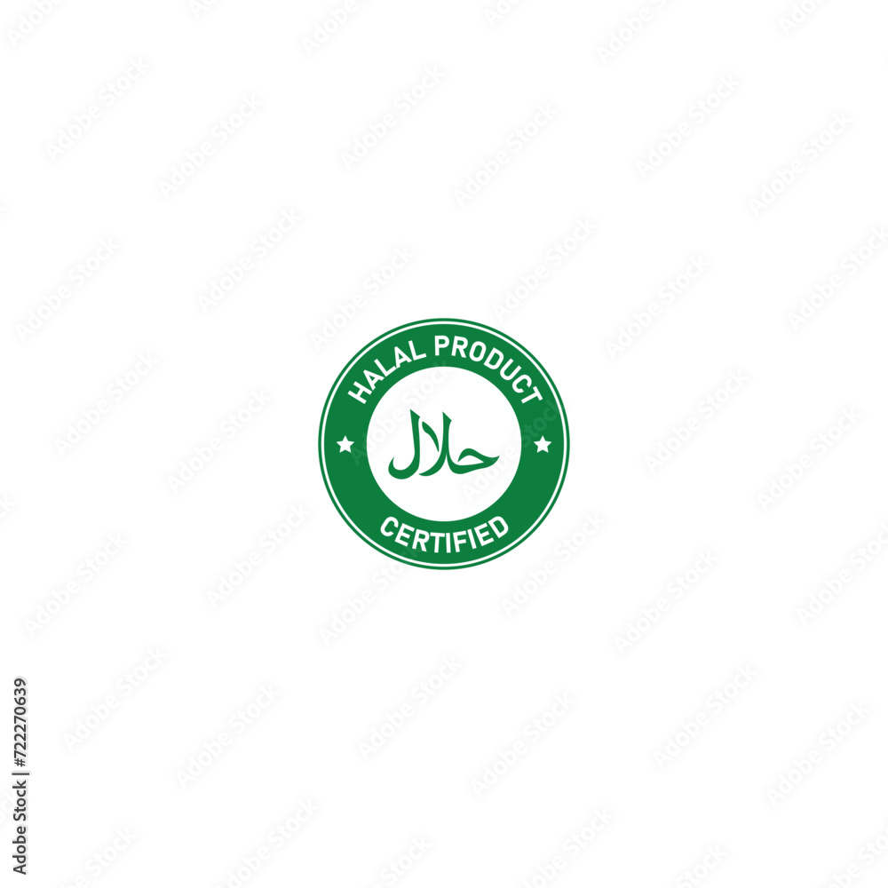 Halal product logo, halal product label vector graphics Halal product logo, halal product label vector graphics