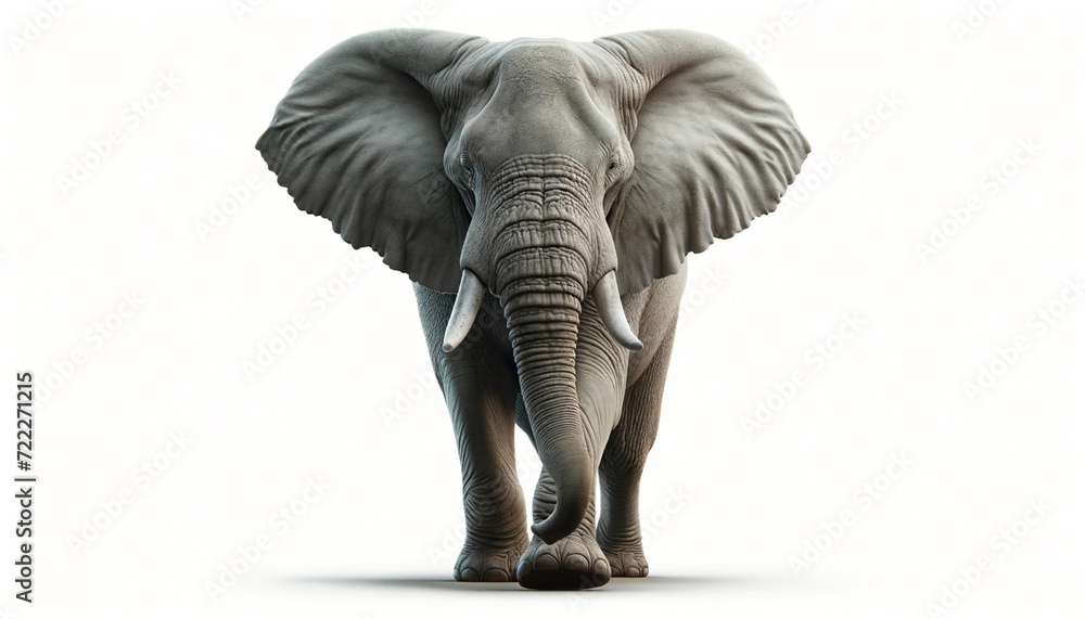 Fototapeta premium an elephant, with a white background