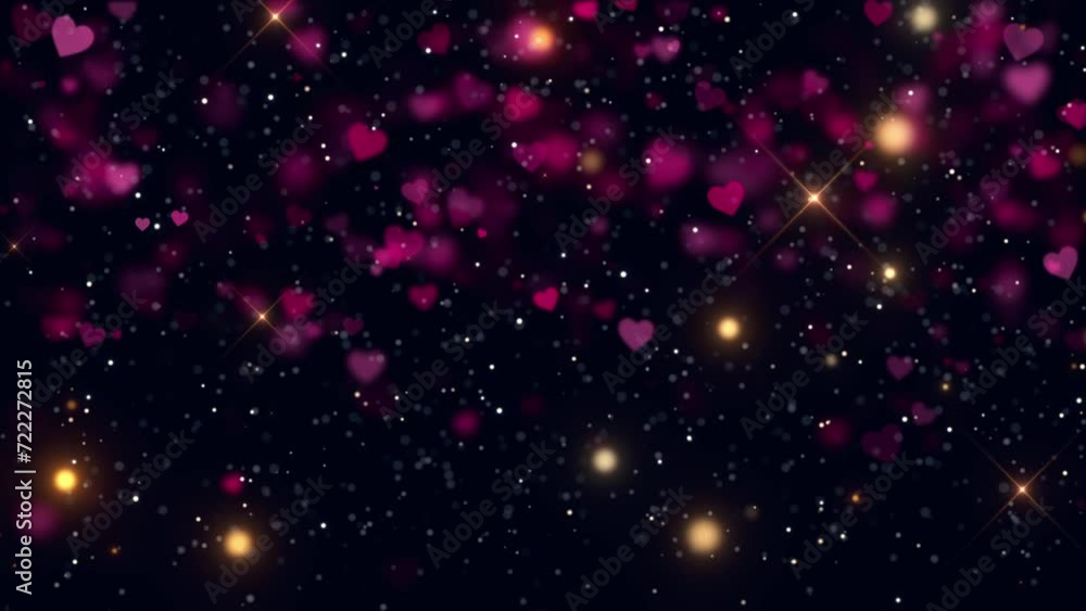 wedding pink heart shapes background video