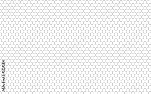 Hexagonal white pattern, technology abstract vector background.