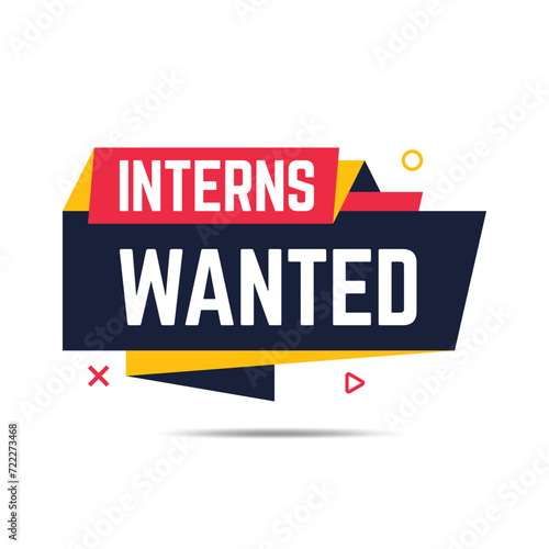 Interns wanted announce banner design