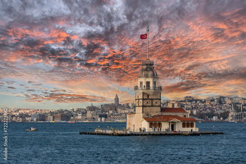 Maiden Tower view in Istanbul photo