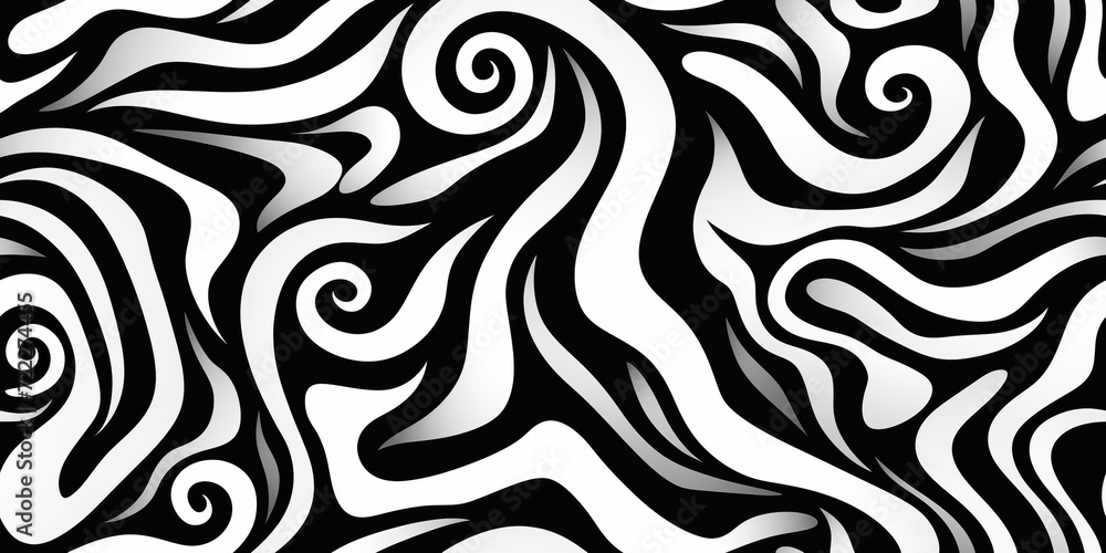 Obraz premium Abstract seamless pattern background, black and white.