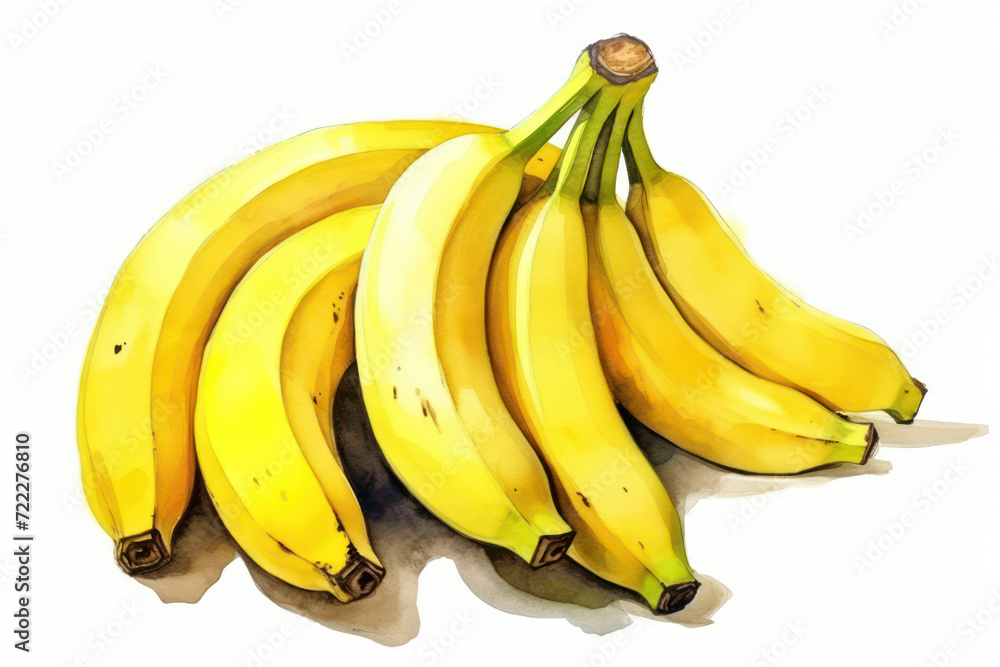 Juicy, Ripe Bananas on Fresh, Green Background: a Vibrant Tropical Snack for a Healthy Diet. Juicy, Ripe Bananas on Fresh, Green Background: a Vibrant Tropical Snack for a Healthy Diet.
