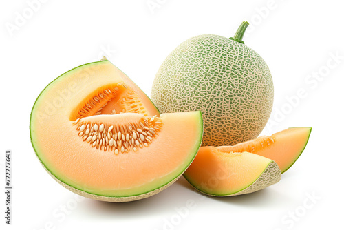 melon isolate white background