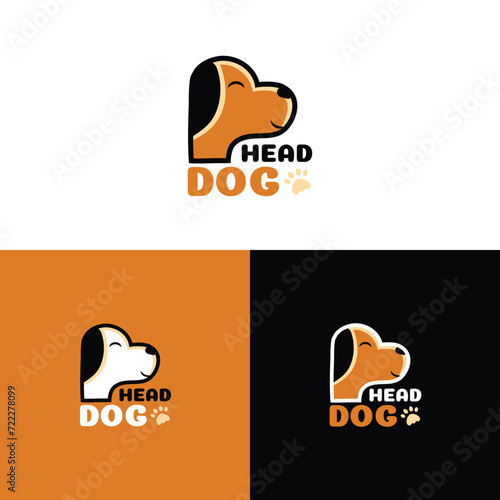 Vector illustration dog head logo