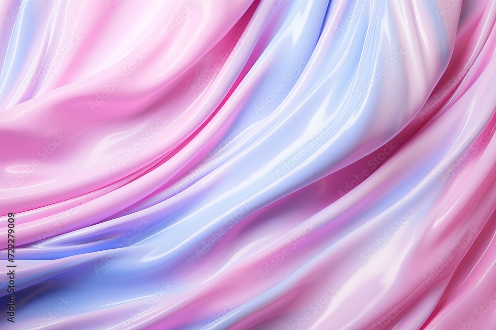 Obraz premium fluid gradient. vibrant fusion of blue and mother of pearl pink on a high-resolution background