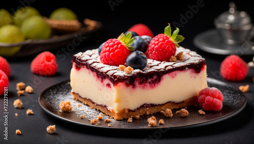 sweet pastry with fruit