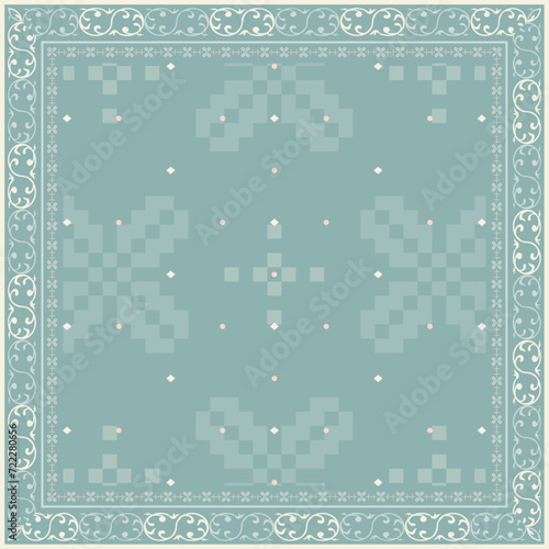 Traditional seamless pattern fabric design photo