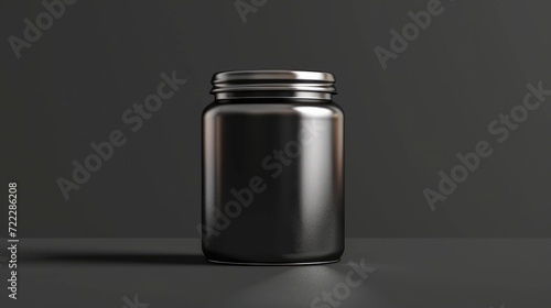 metal coffee jar mockup