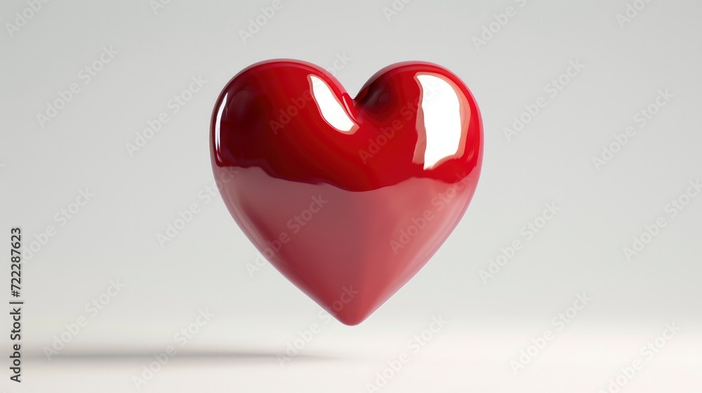 3D floating heart icon