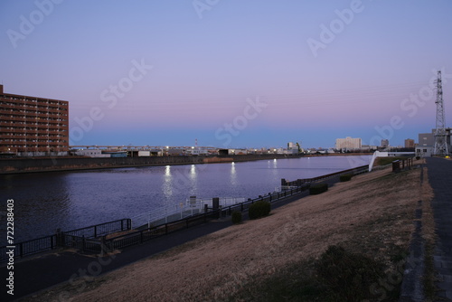 夕方の隅田川 Sumida River in the evening