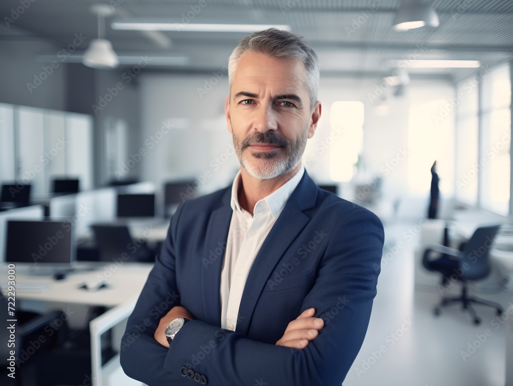 Businessman confident in his office Businessman confident in his office