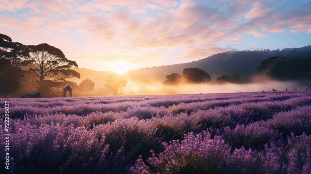 Sunrise Bliss in Lavender Fields