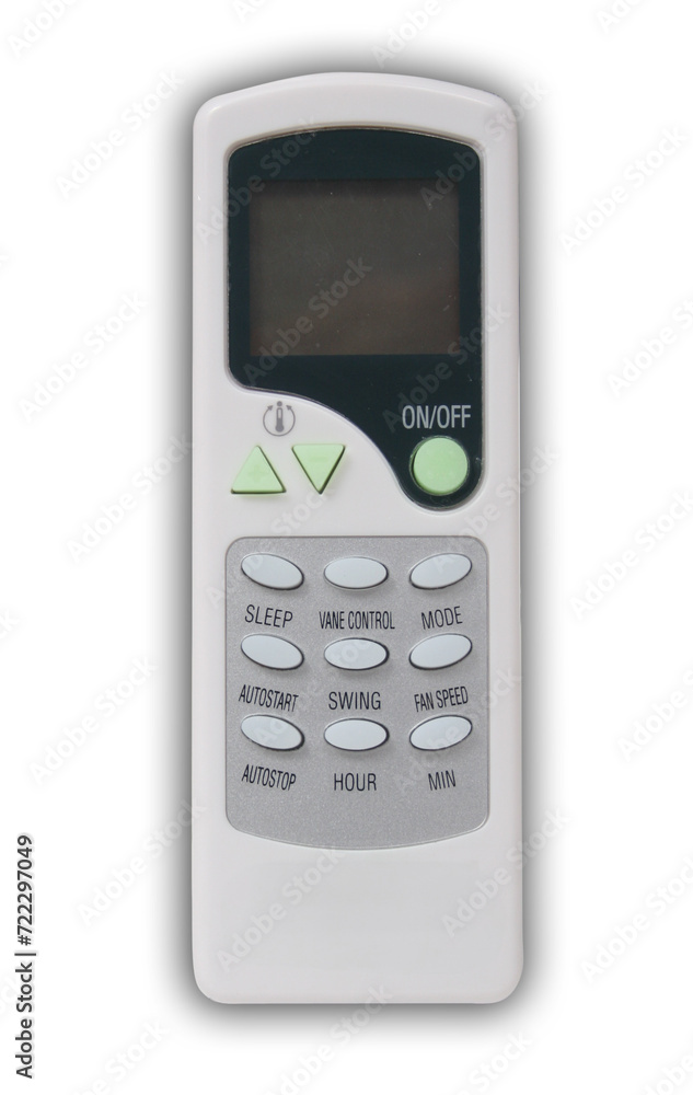 Remote control of hot/cold air conditioning. Isolated. Remote control of hot/cold air conditioning. Isolated.