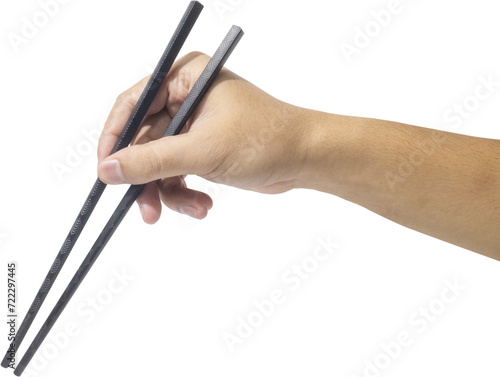 hand holding chopsticks
