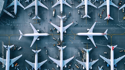 airport photographed by drone
